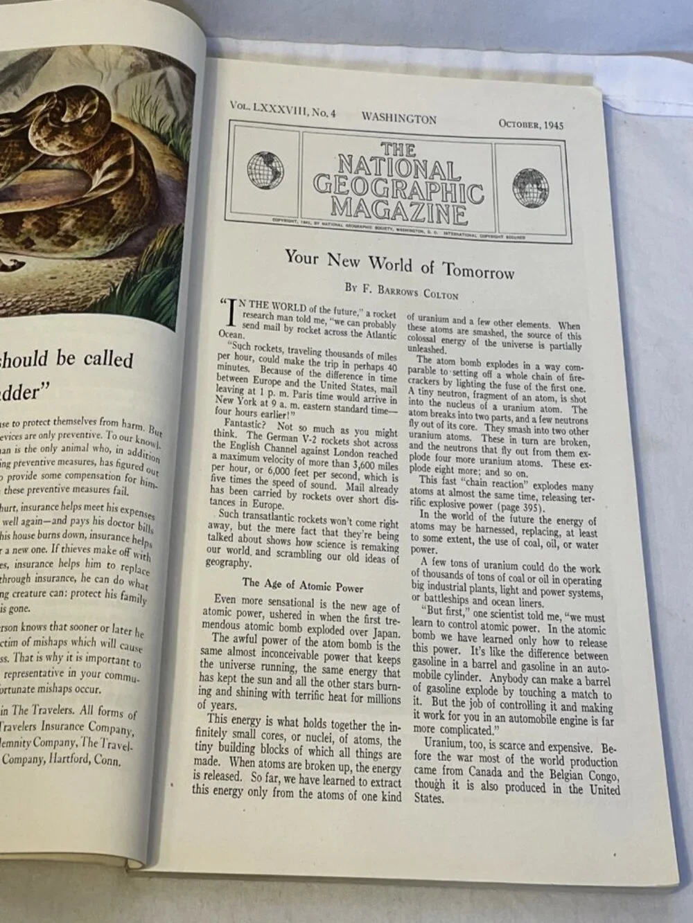 National Geographic October 1945 Vol 88 No 4 Vintage Magazine Okinawa Korea WWII